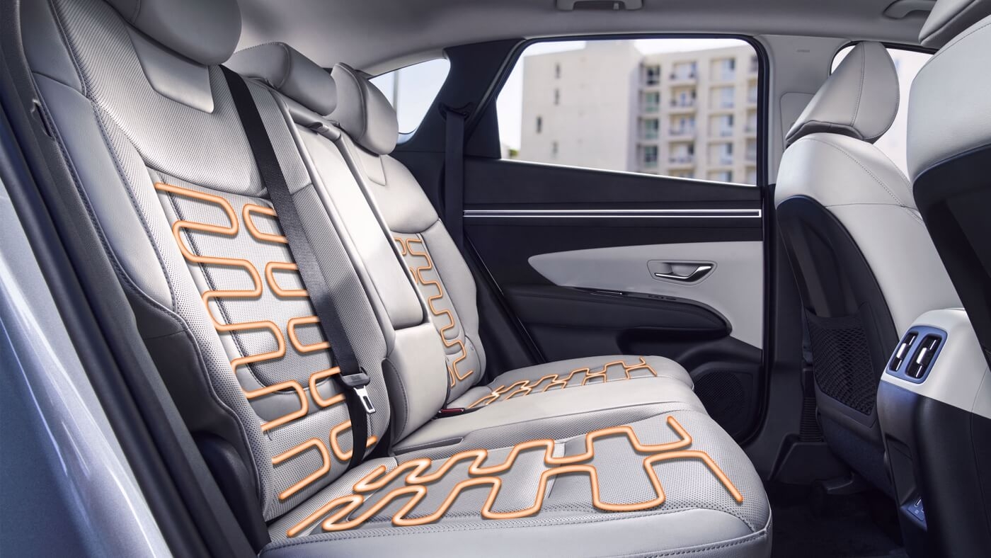 Banquette arrière du Hyundai Tucson 2024.